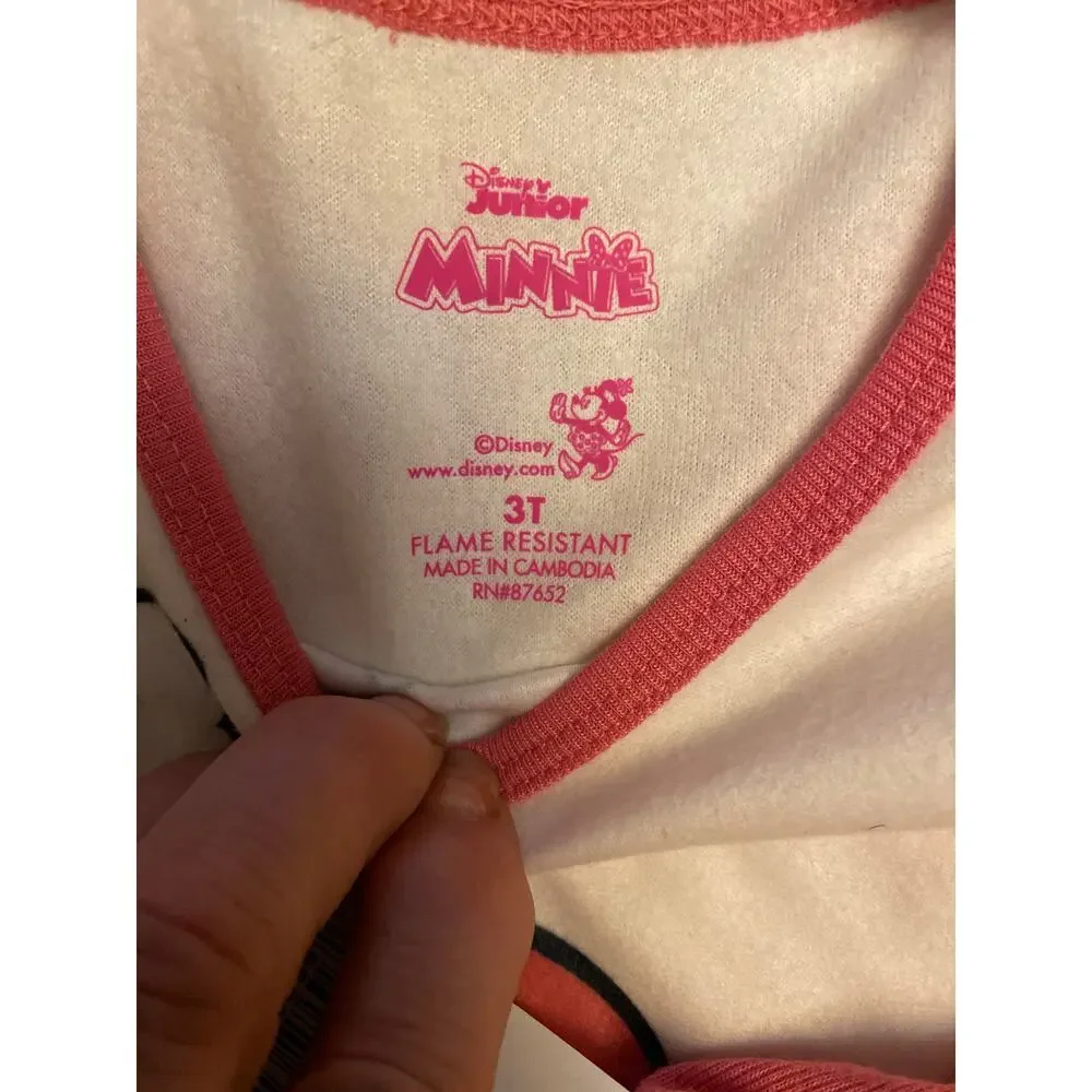 Brand New Disney Minnie Mouse Kids Size 3T Pajama Lounge Set Gift